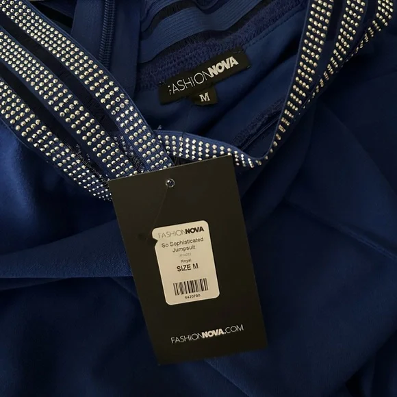 Fashion Nova Royal Blue Jumpsuit - Picture 3 of 3